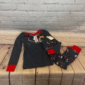 Mini Boden Santa Christmas Pajama Set